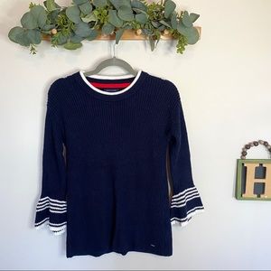 Tommy Hilfiger Blue Bell Sleeve Sweater